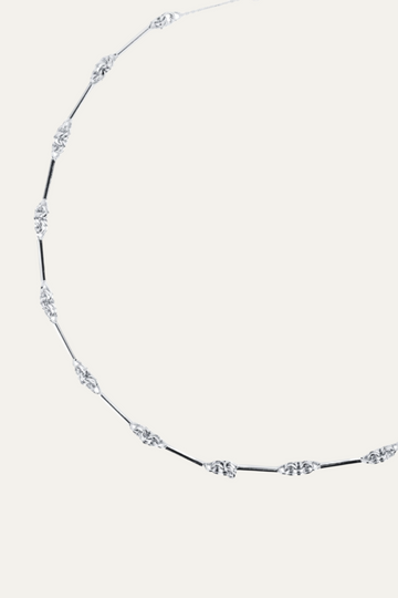 Bar Link Silver Necklace