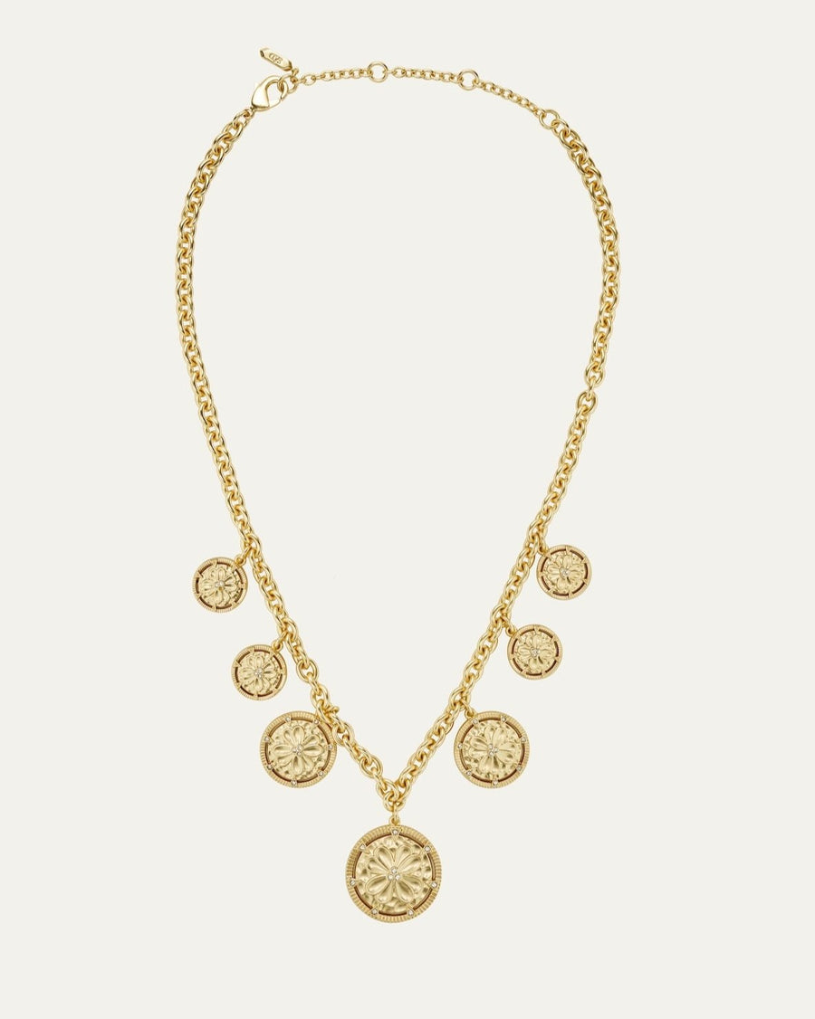 Bloom Coin Statement Necklace | Gold