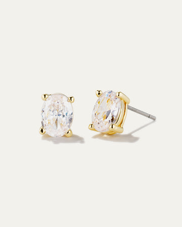 Inheritance Oval Stud Earrings