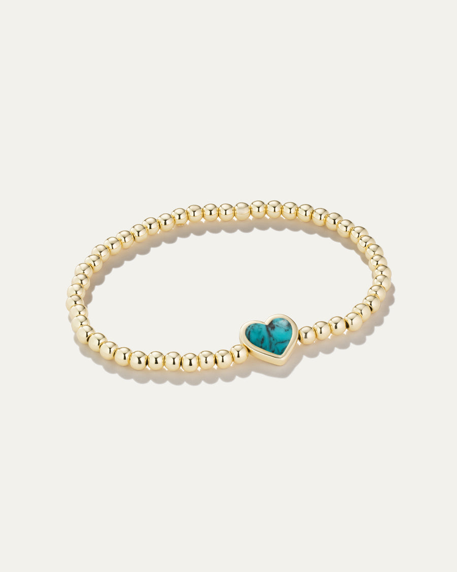 Maeve Heart Beaded Stretch Bracelet