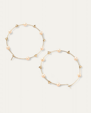 Madison Pearl and Stud Statement Hoops