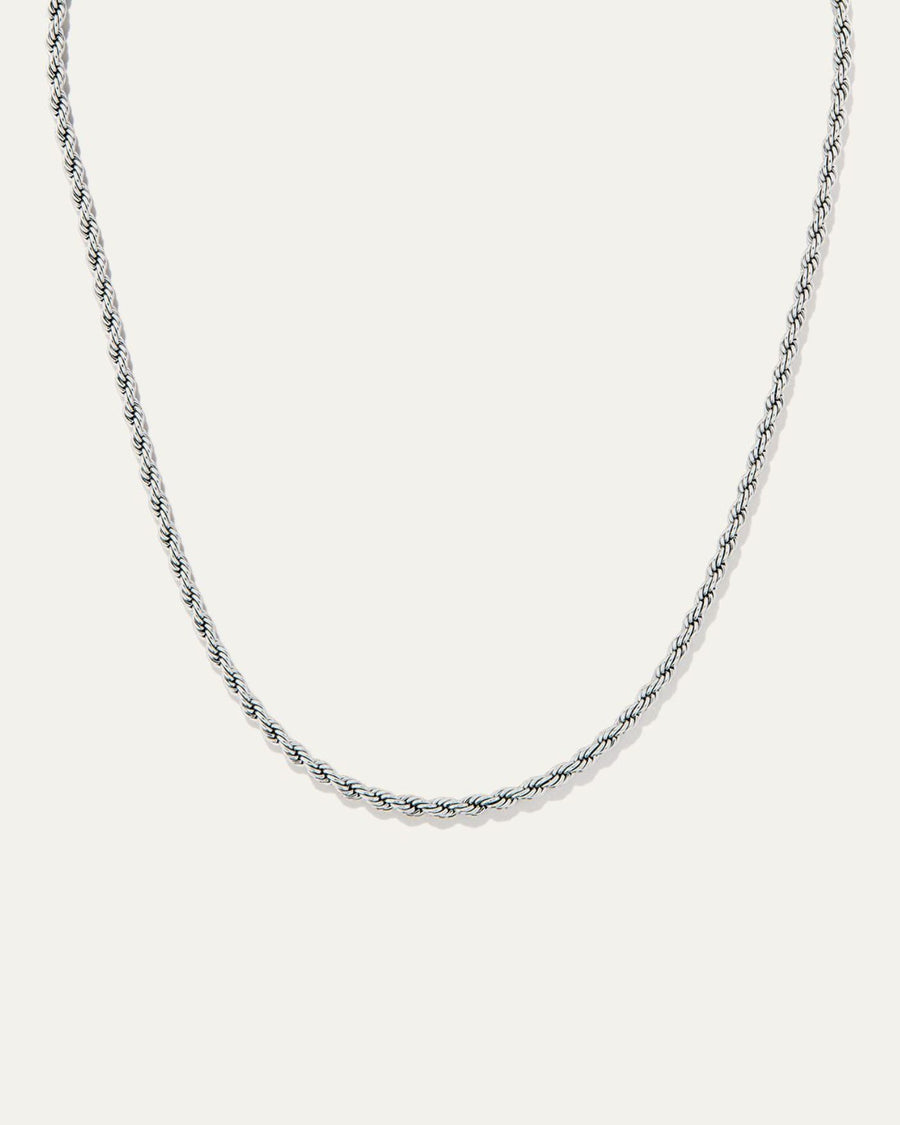 Mara Rope Chain Necklace | Silver