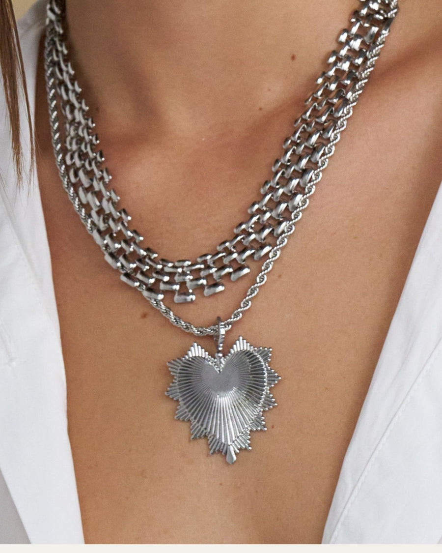 Tatum Silver Vintage Heart Charm