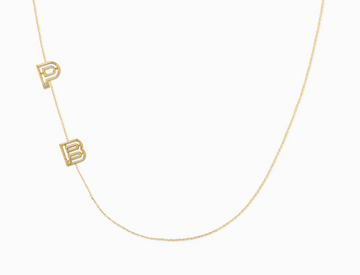Covet Single Initial 14kt + Diamond Necklace – Stella & Dot