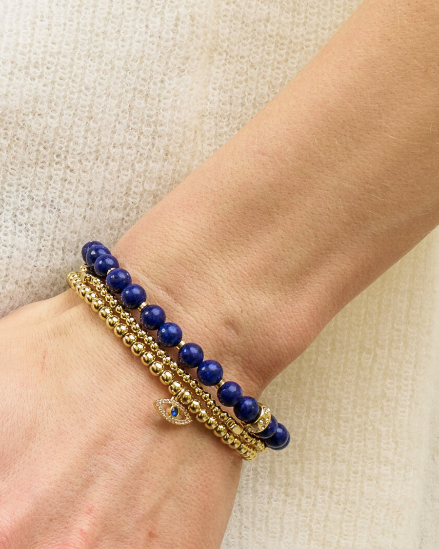 Evil Eye Beaded Stretch Bracelet