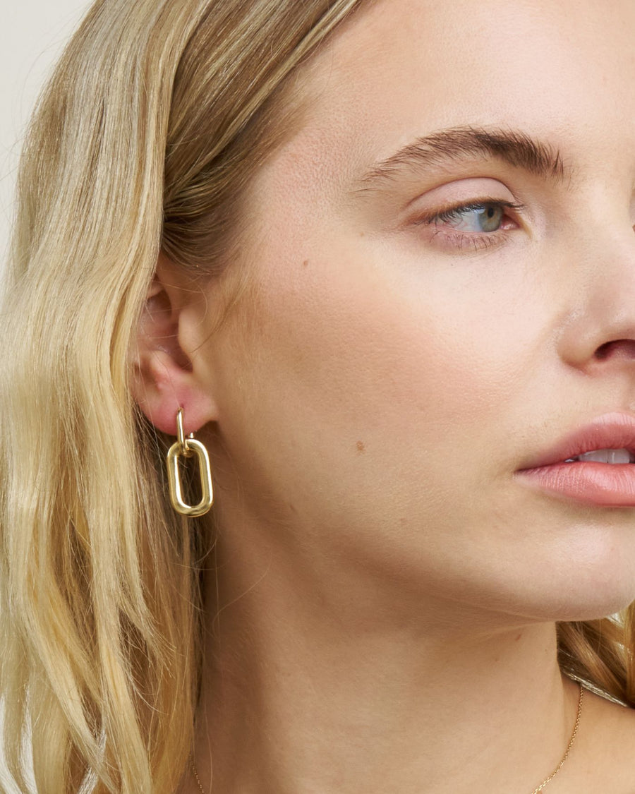 Reversible Pavé Link Earrings