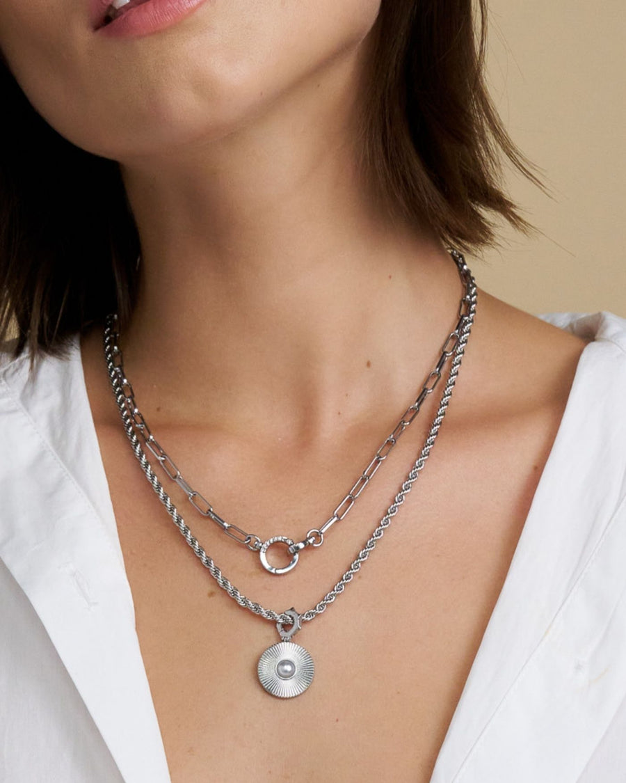 Tatum Silver Convertible Lariat Chain Necklace