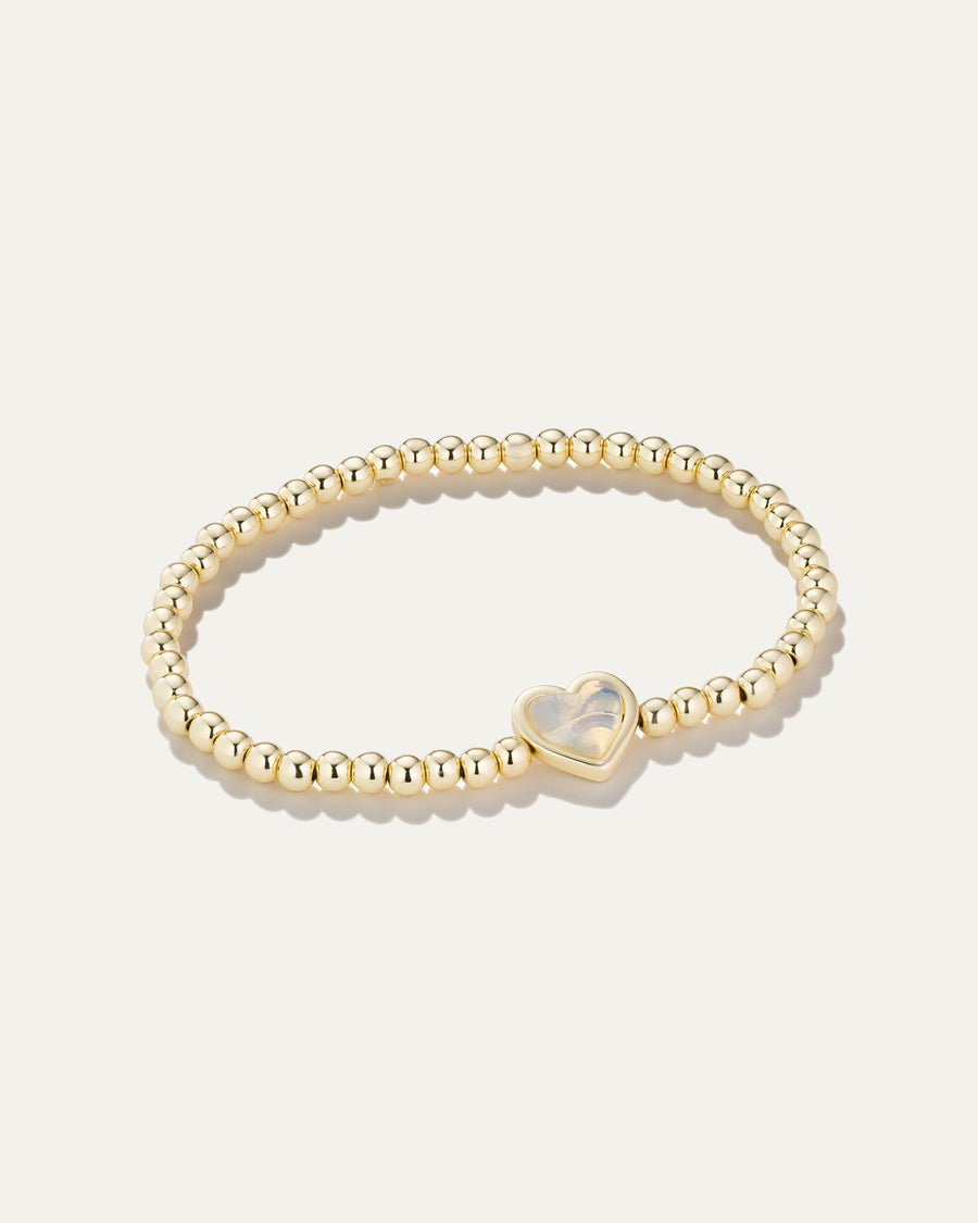 Maeve Heart Beaded Stretch Bracelet